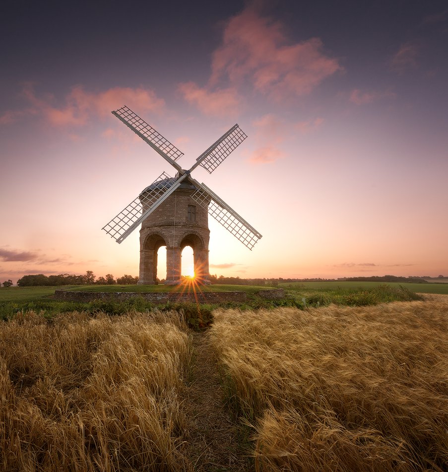 uk, england, windmill, sunrise, англия, мельница, Alex Yurko