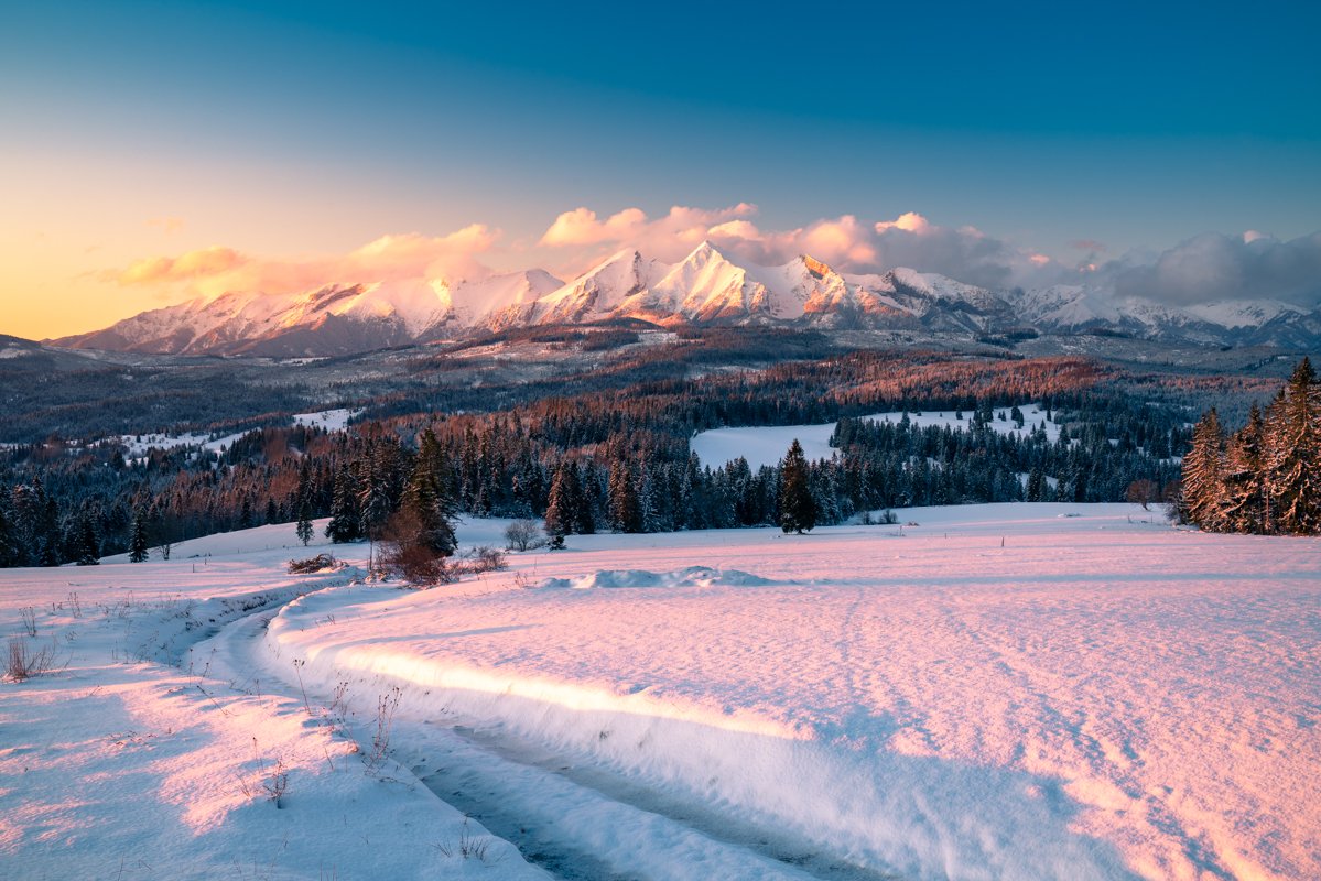 tatry, góry, mountains, spisz, zima, śnieg, widok, krajobraz, natura, poranek, Bogdan Bafia
