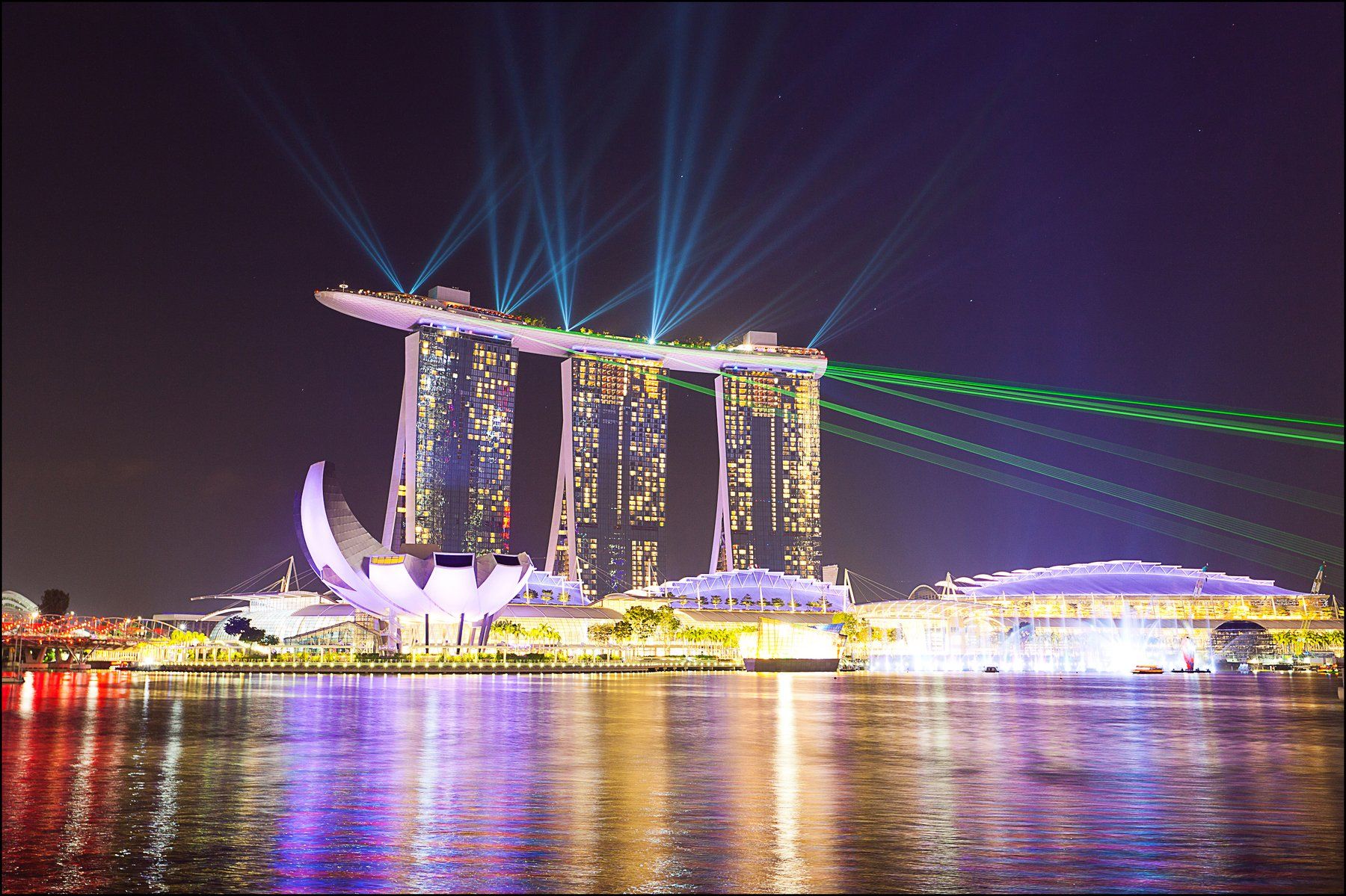 Сингапур, ночь, город, marina, marinabay, Singapore, KONSTANTIN TELEGIN