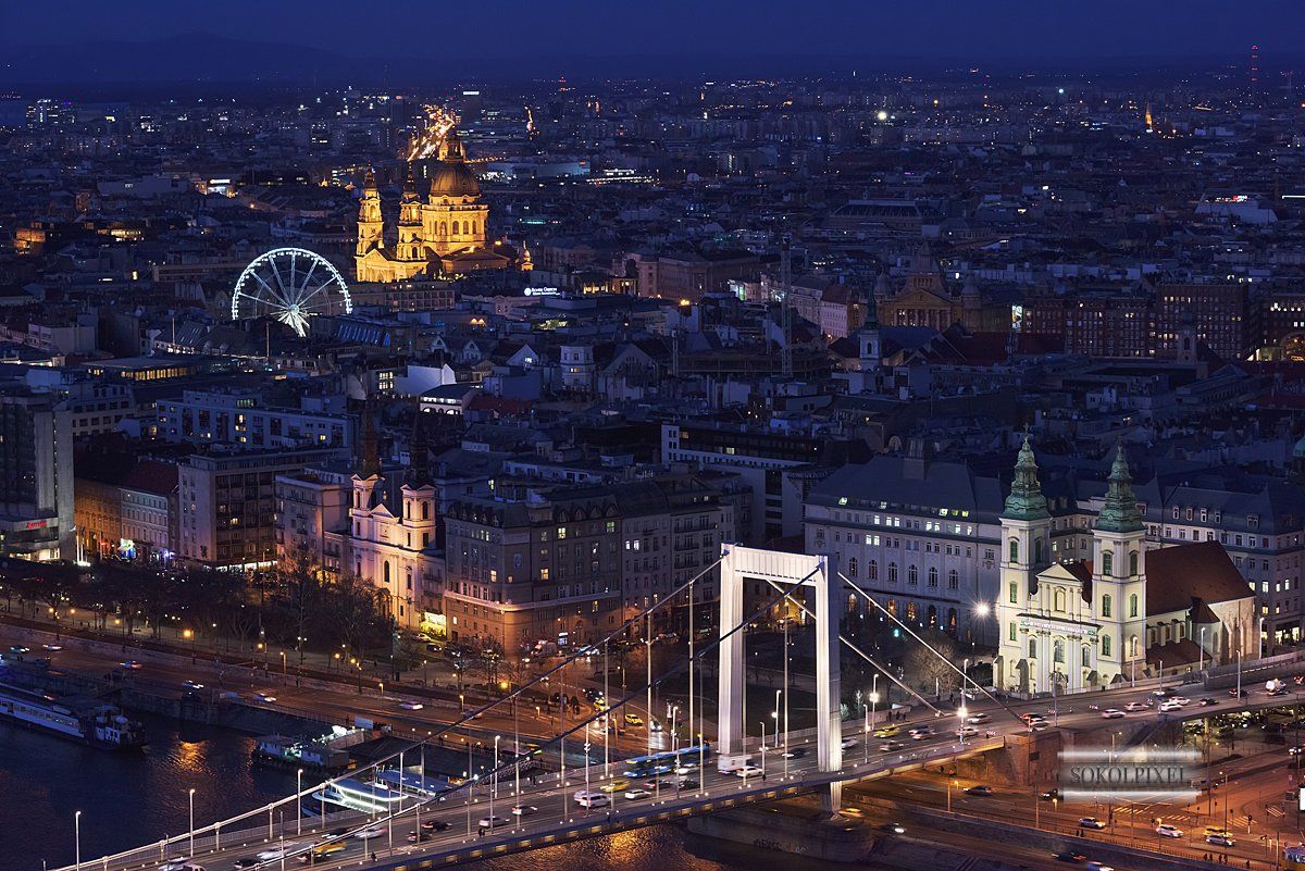 будапешт,мосты,набережная,ночной город,огни ночного города,венгрия,столица,путешествия,храмы, Андрей Cоколов