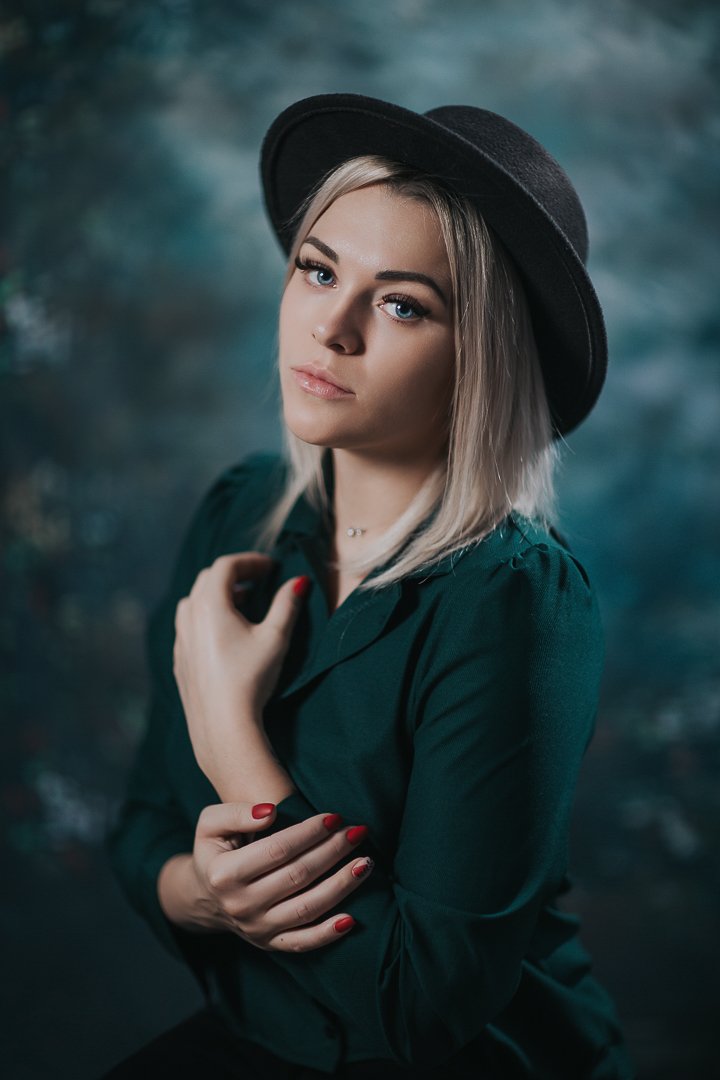 девочка, глаза, портрет, girl, portrait, шляпа, hat, eyes, Вероника Баласюк