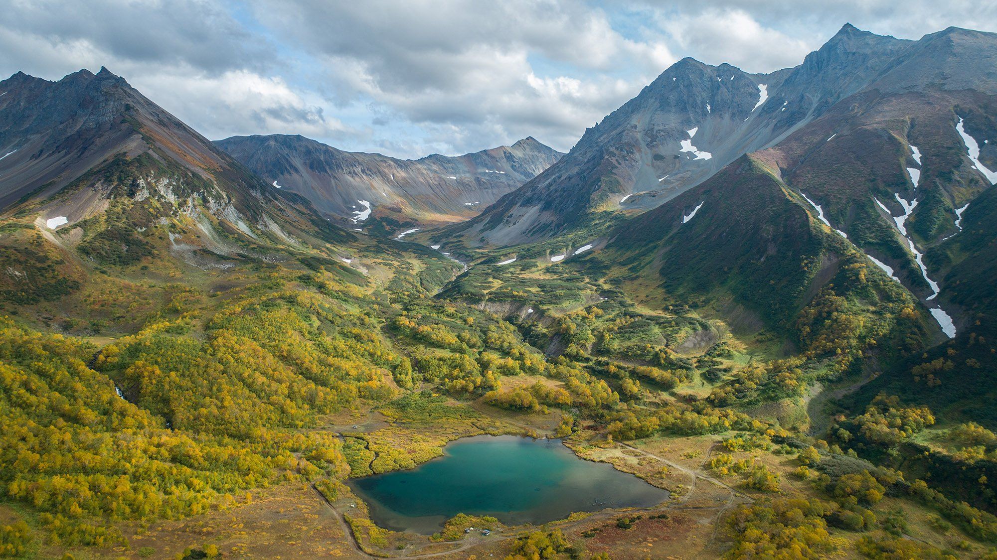 камчатка, вачкажец, озеро, горы, осень, Evgeniy Biryukov