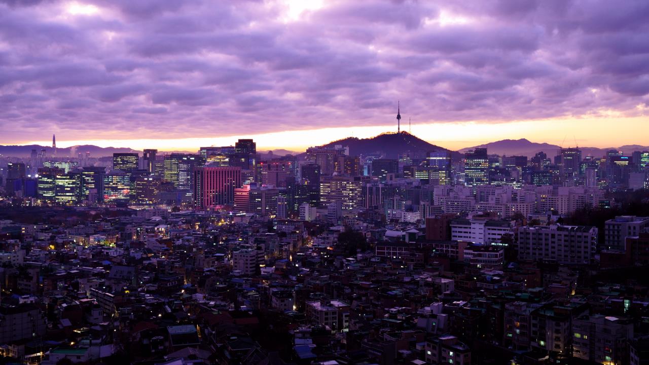 south korea, seoul, autumn, city, dawn, urban, cityscape, n-tower, sky, cloud, morning, building, architecture, Shin