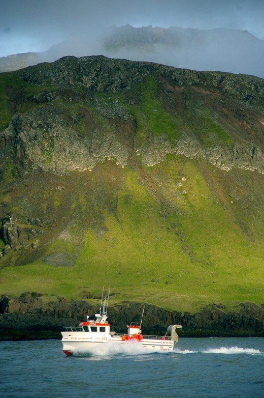 исландия, горы, море, лодка, Aleksey
