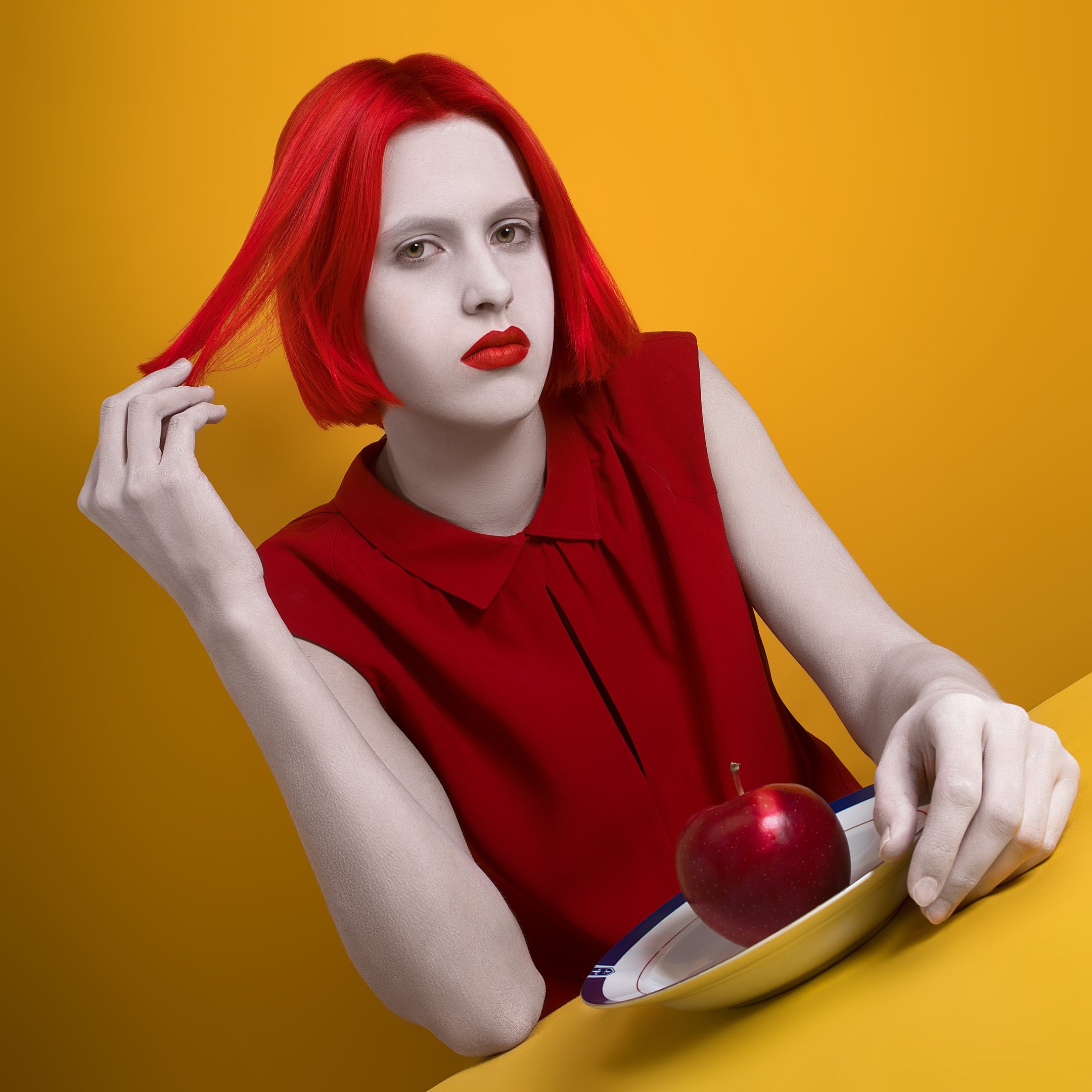 Гламур яблоко красный портрет арт , Ольга Алехина