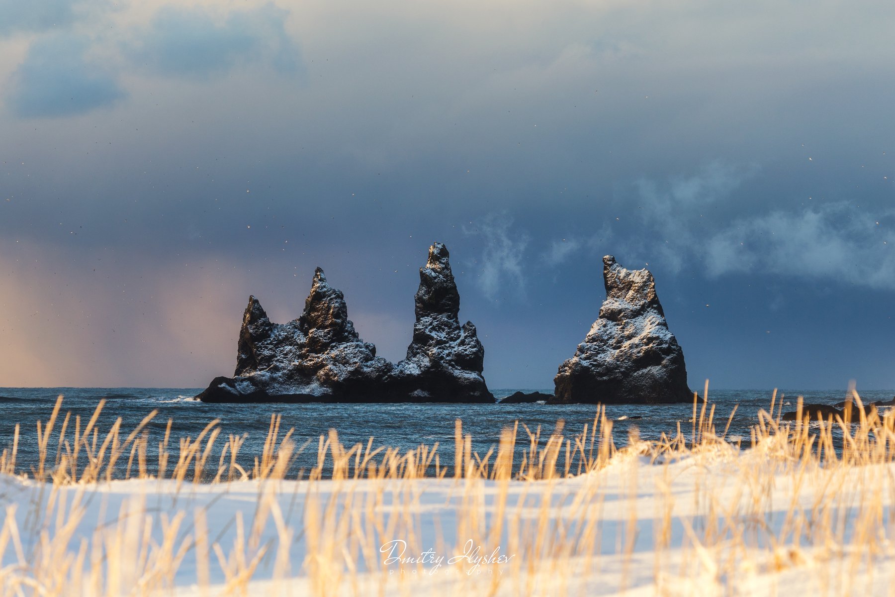 исландия, путешествия, скала пальцы тролля, шторм, зима, утро, рассвет, пейзаж, фототур, илышев дмитрий, Dmitry Ilyshev