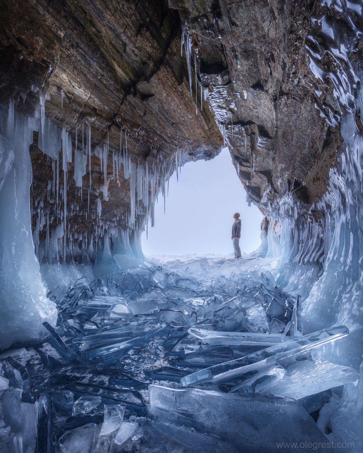 байкал лед пещера модель зима, Oleg Rest