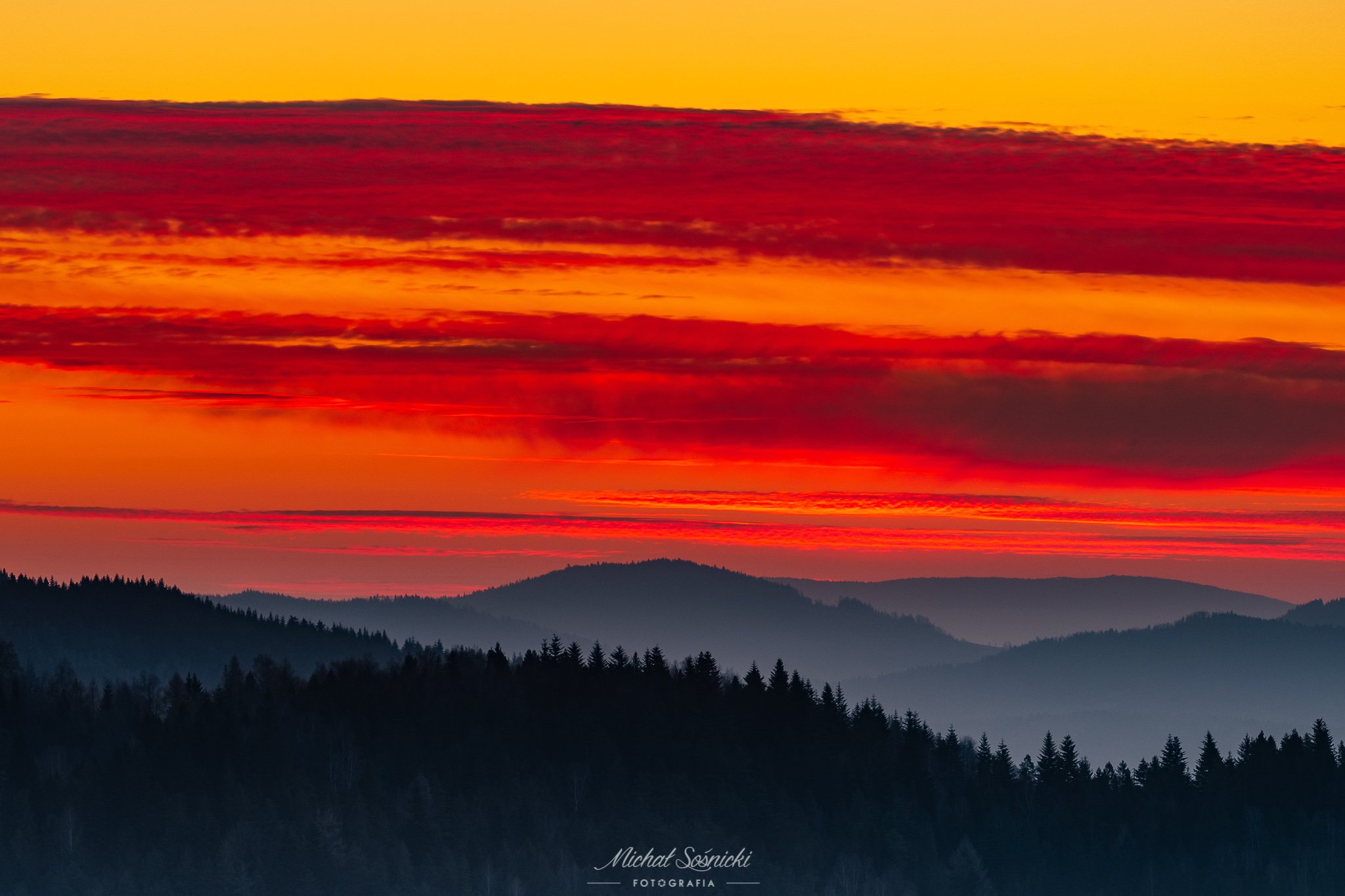 #today #sunrise #mountains #color #pentax #benro #zawoja #poland #sky #fire, Michał Sośnicki