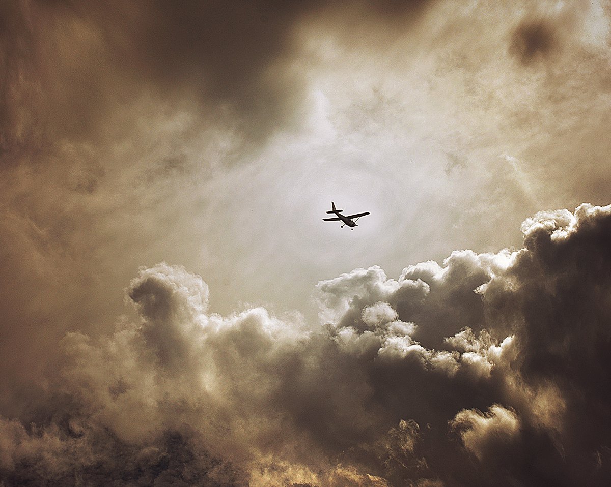 sky, clouds, aeroplane,beauty,gold, Kerry Moore