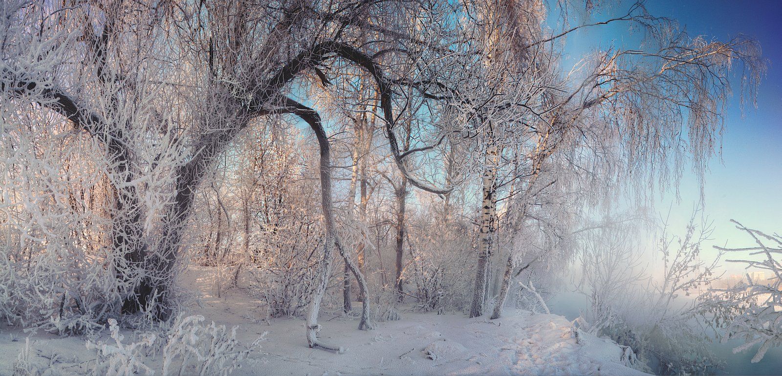 пейзаж, природа, панорама, зима, пар, туман, река, Ефимов Александр