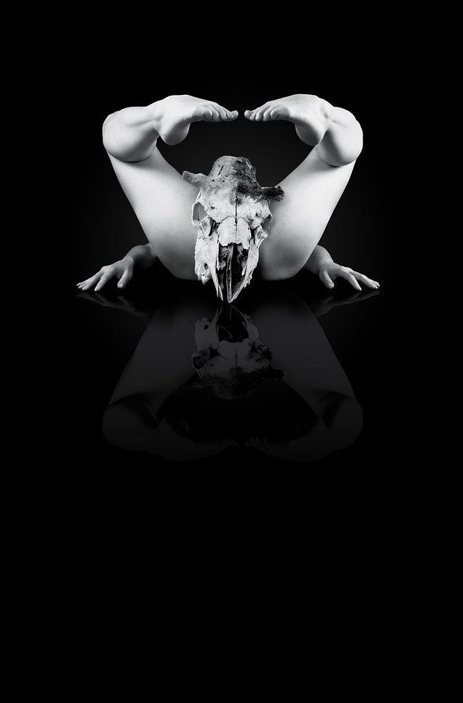 fine art, nude, b&w, deaths head, stockholm, Prytz