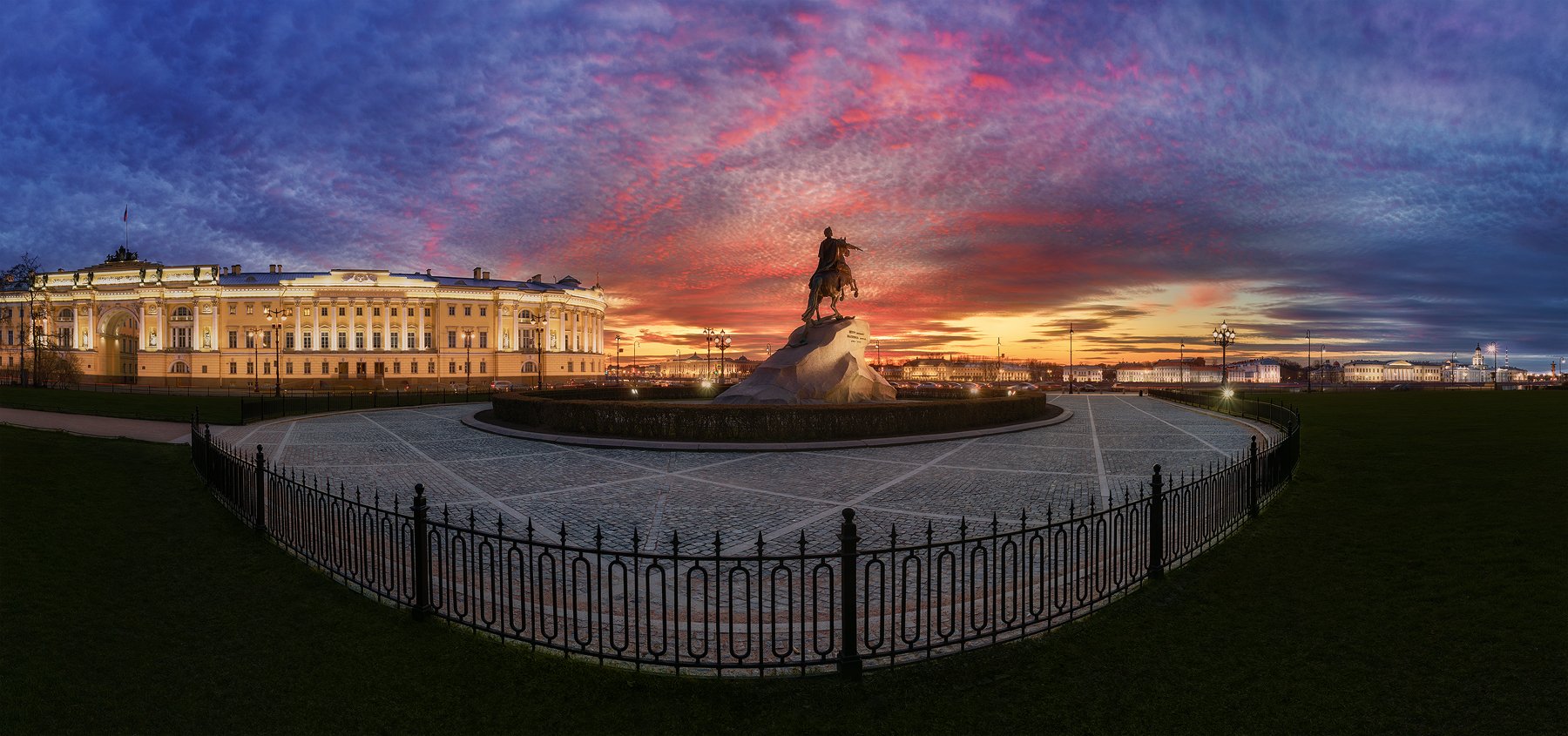Панорама, город, закат, пейзаж, питер, Михаил Проскалов