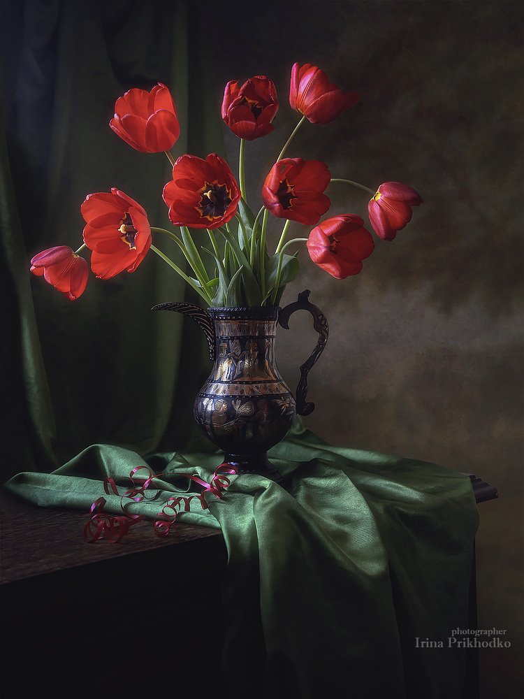 натюрморт, классический, художественное фото, цветочный, тюльпаны, букет, Ирина Приходько