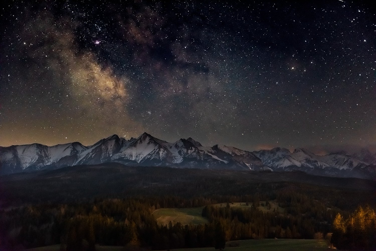 europe, mountains, slovakia, poland, stars, night, Michał Kasperczyk