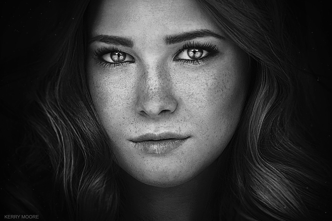 portarit, girl, style, портрет, blackandwhite, fineart,picture, freckles,model,female,, Kerry Moore