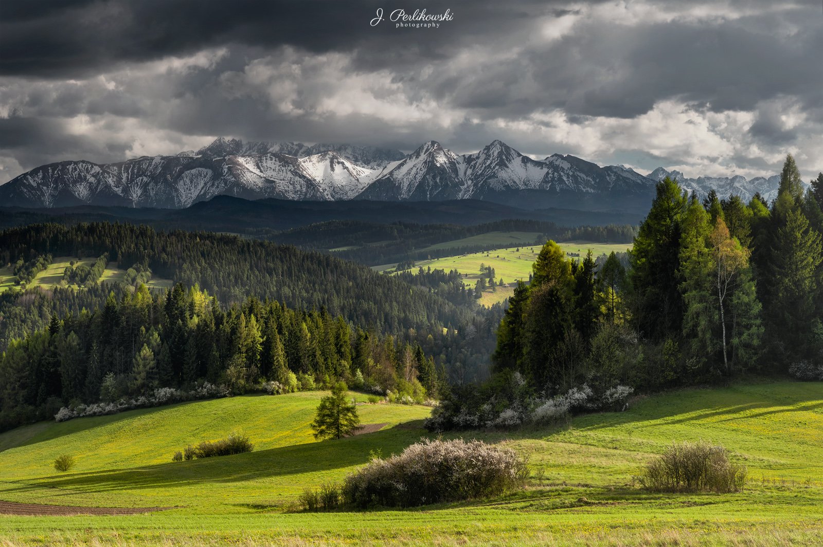 mountains,mountain,spring, landscape,light, colours, green, fresh, clouds, , Jakub Perlikowski