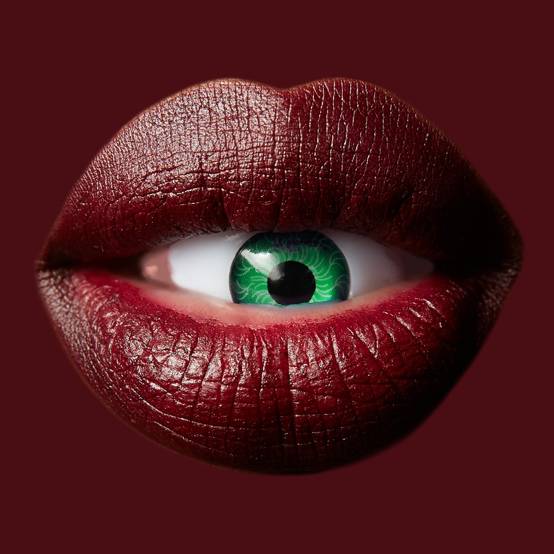 губы, глаз, красное, зеленое, бордовый, Дарья Комарова