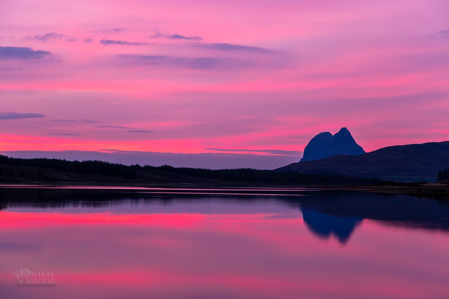 scotland,highlands,stac pollaidh,sunset,pink,dark,moody,landscape,reflections,mountain,sky,, Adrian Szatewicz