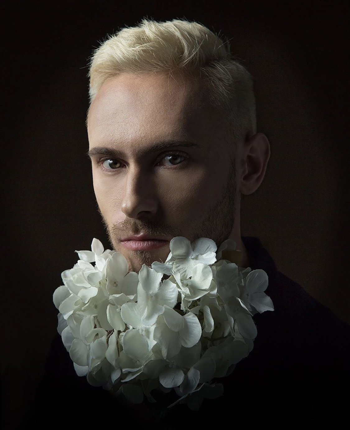 цветы, борода, мужчина, усы, расцвет, Дарья Комарова