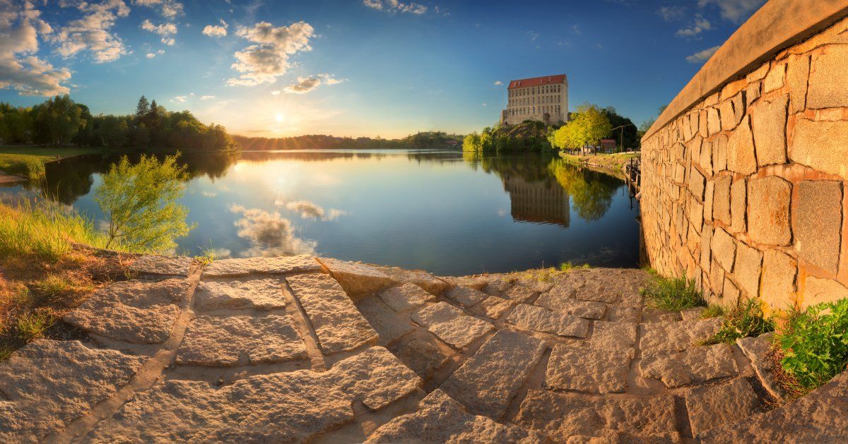 landscape, tree, sunset, panorama,castle, Petr Fiala