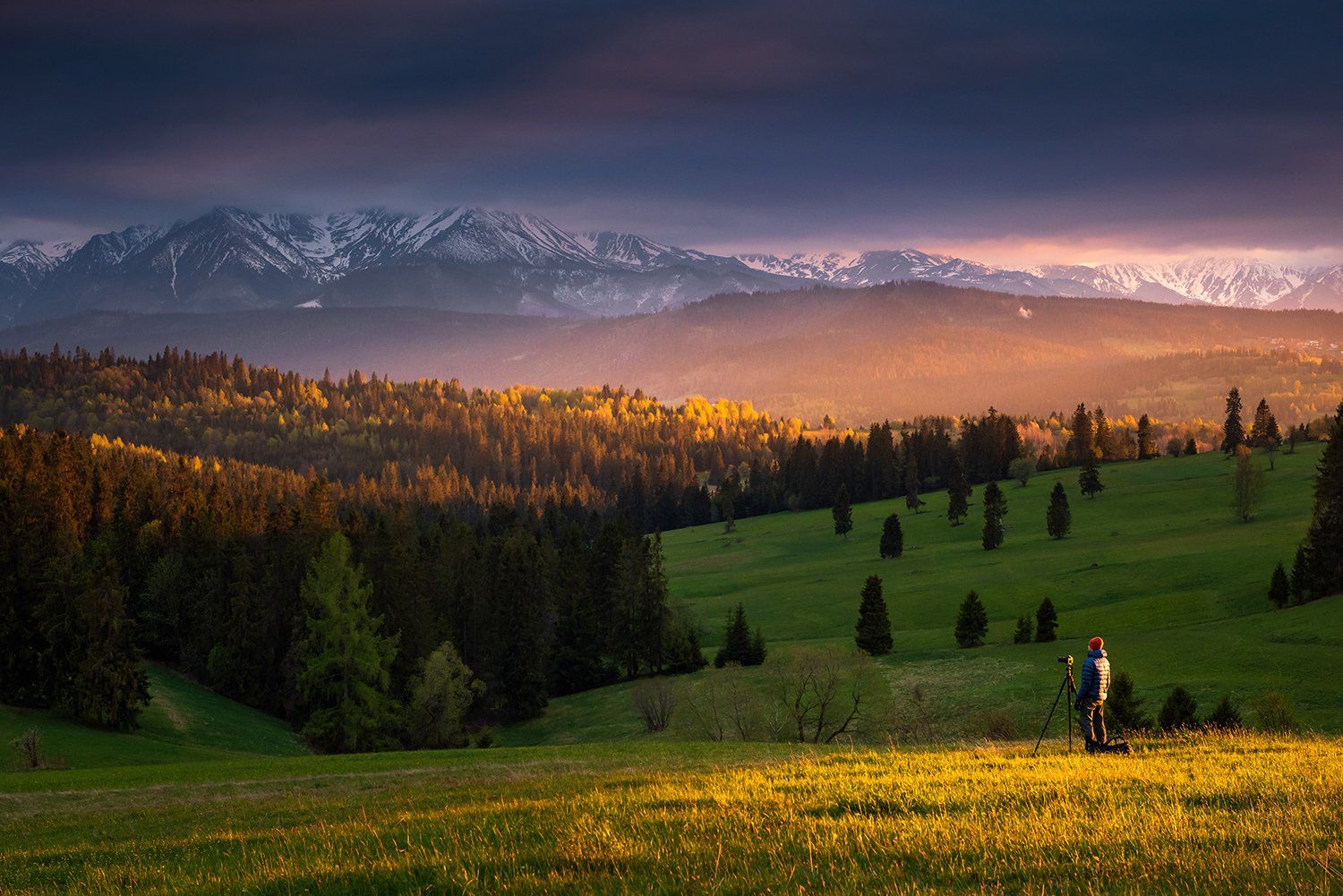 europe, mountains, slovakia, poland, sunset, Michał Kasperczyk