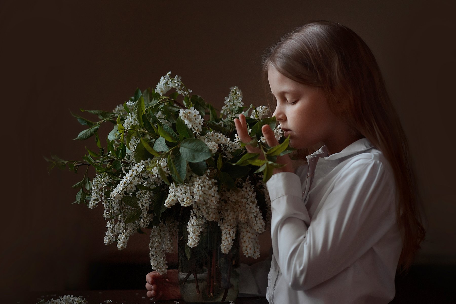 цветы, портрет, девочка, Лариса Фомина