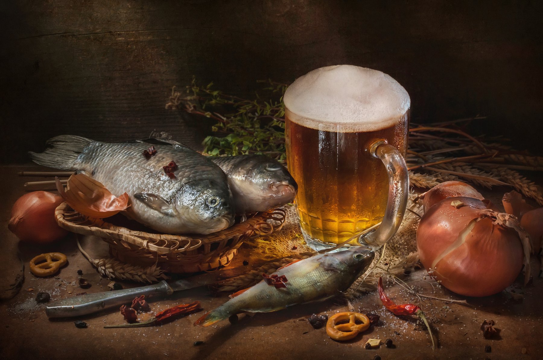 пиво,кружка,рыба,лук,рыбалка,пенное,вкус, Владимир Володин
