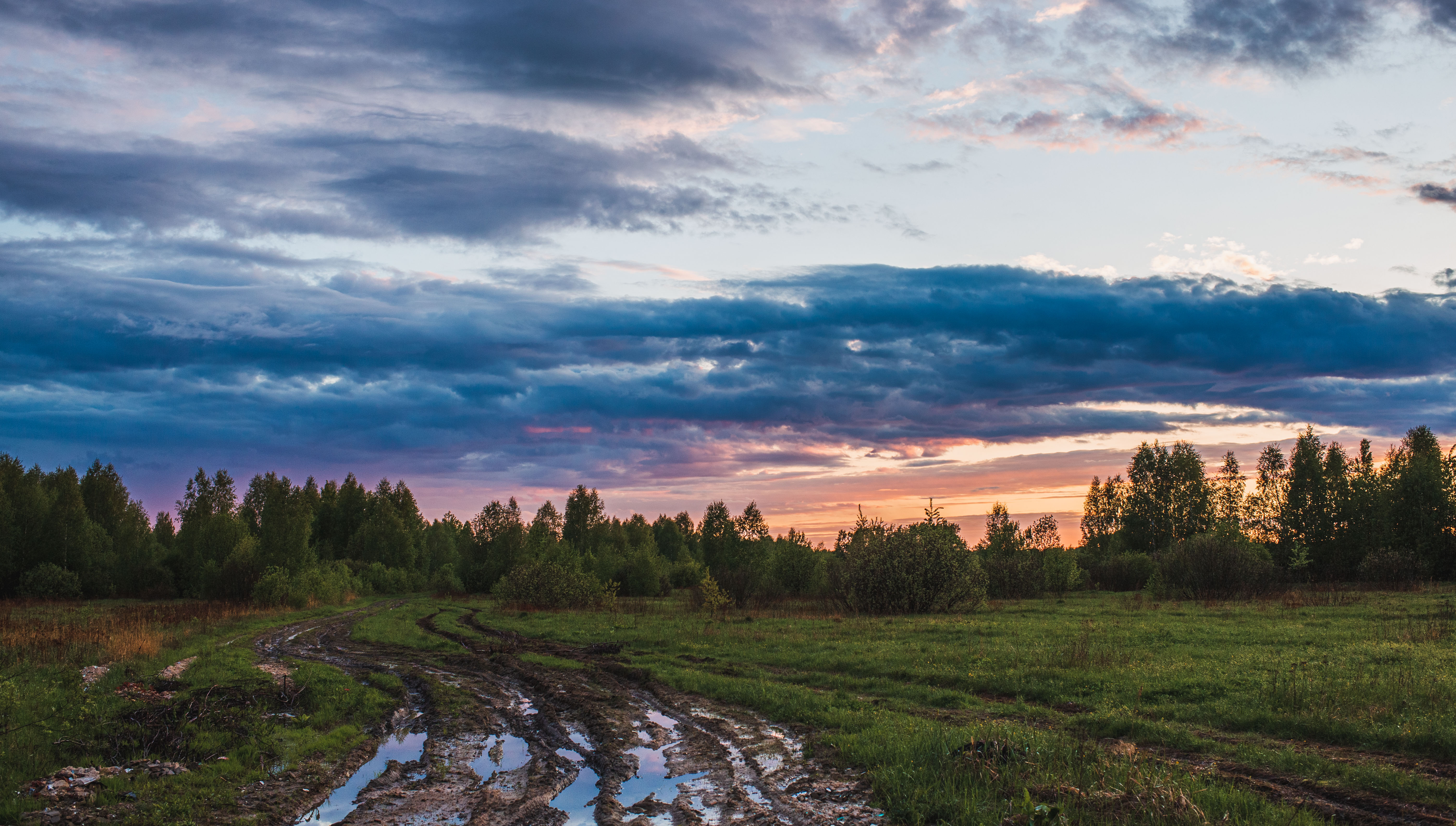 пейзаж, кулебаки, landscape, весна, spring, sunset, закат, water, поле, field, Владимир Васильев