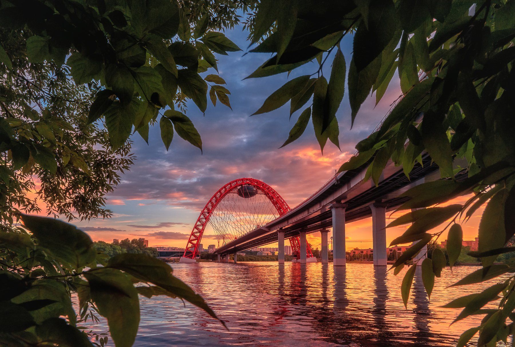 москва, мост, живописный мост, закат, framing, строгино, Анастасия Мазурева