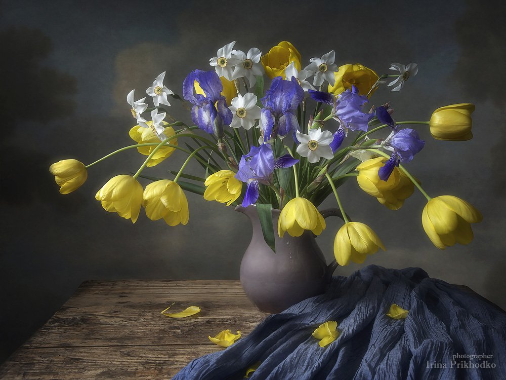 натюрморт, цветочный, винтажный, весна, букет, художественное фото, Ирина Приходько