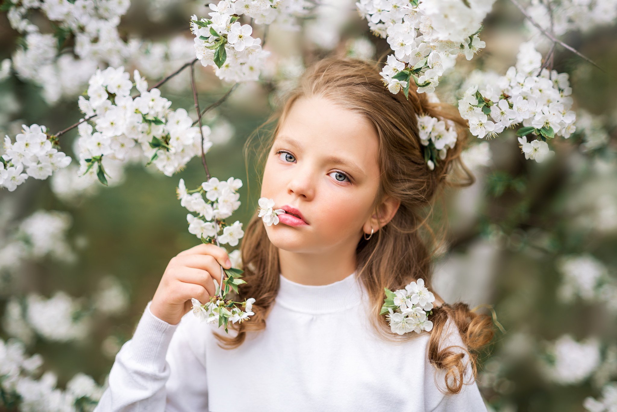 девочка, весна, цветы, girl, spring, flowers,, Шавловская Марина