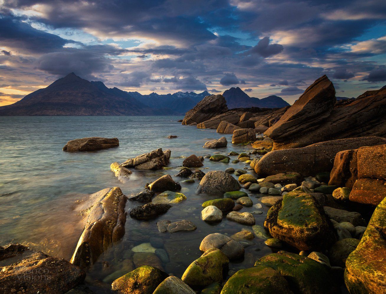 elgol,skye,isle of skye,scotland,scottish,landscape,seascape,shore,shoreline,mountains,rocks,rocky,stone,colorful, Adrian Szatewicz