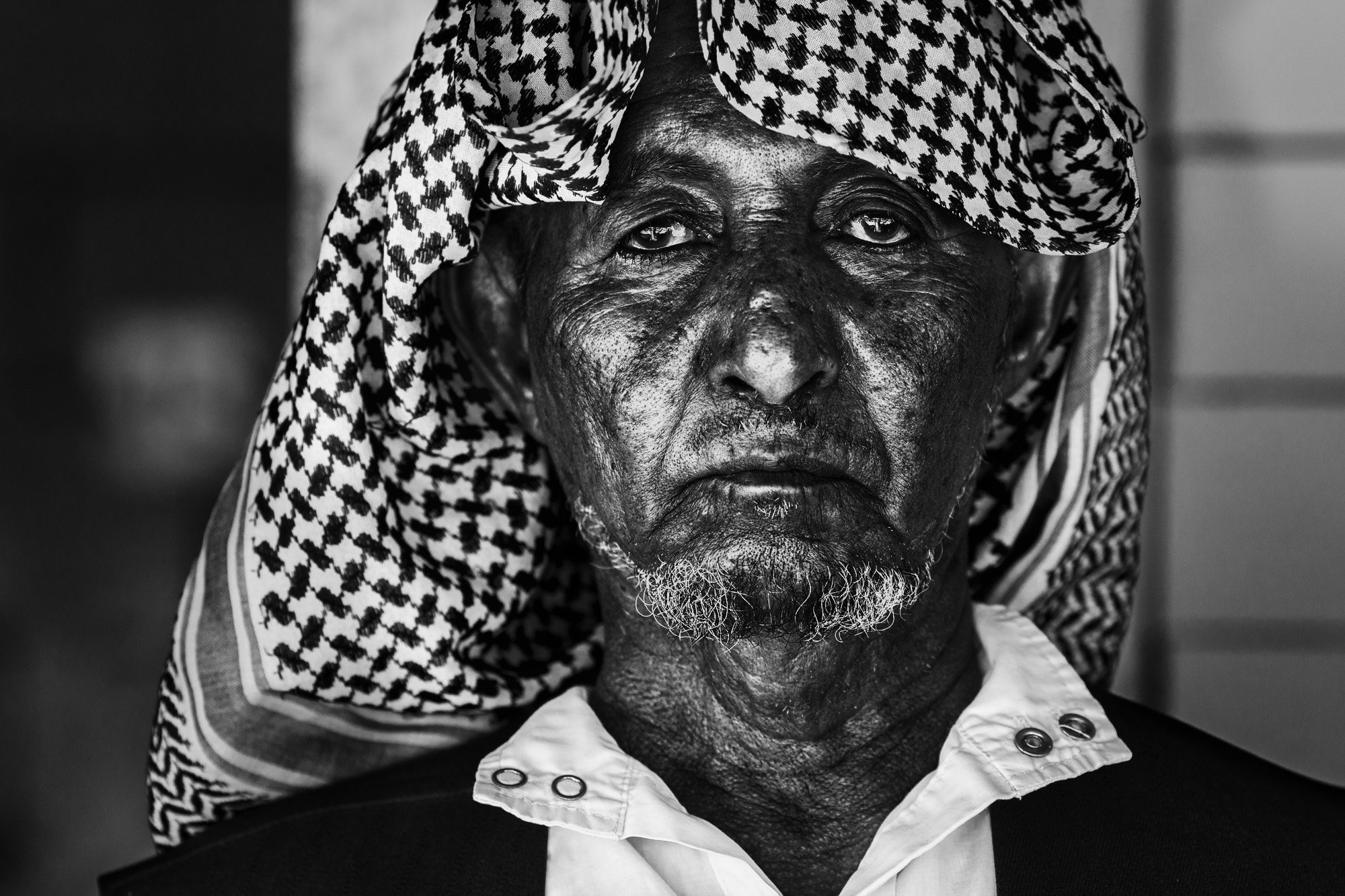 saudi arabia, saudi, old man, portrait, bw, Zuhair AlTraifi