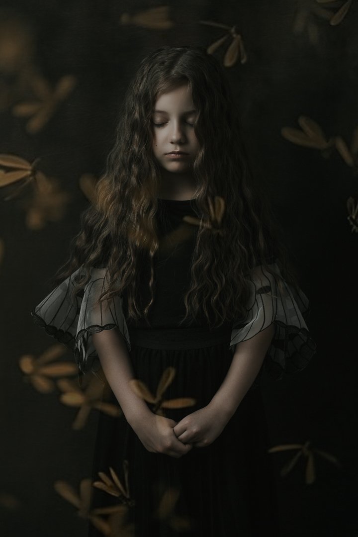 девочка портрет кудри волосы girl portrait hair flowers цветы, Вероника Баласюк