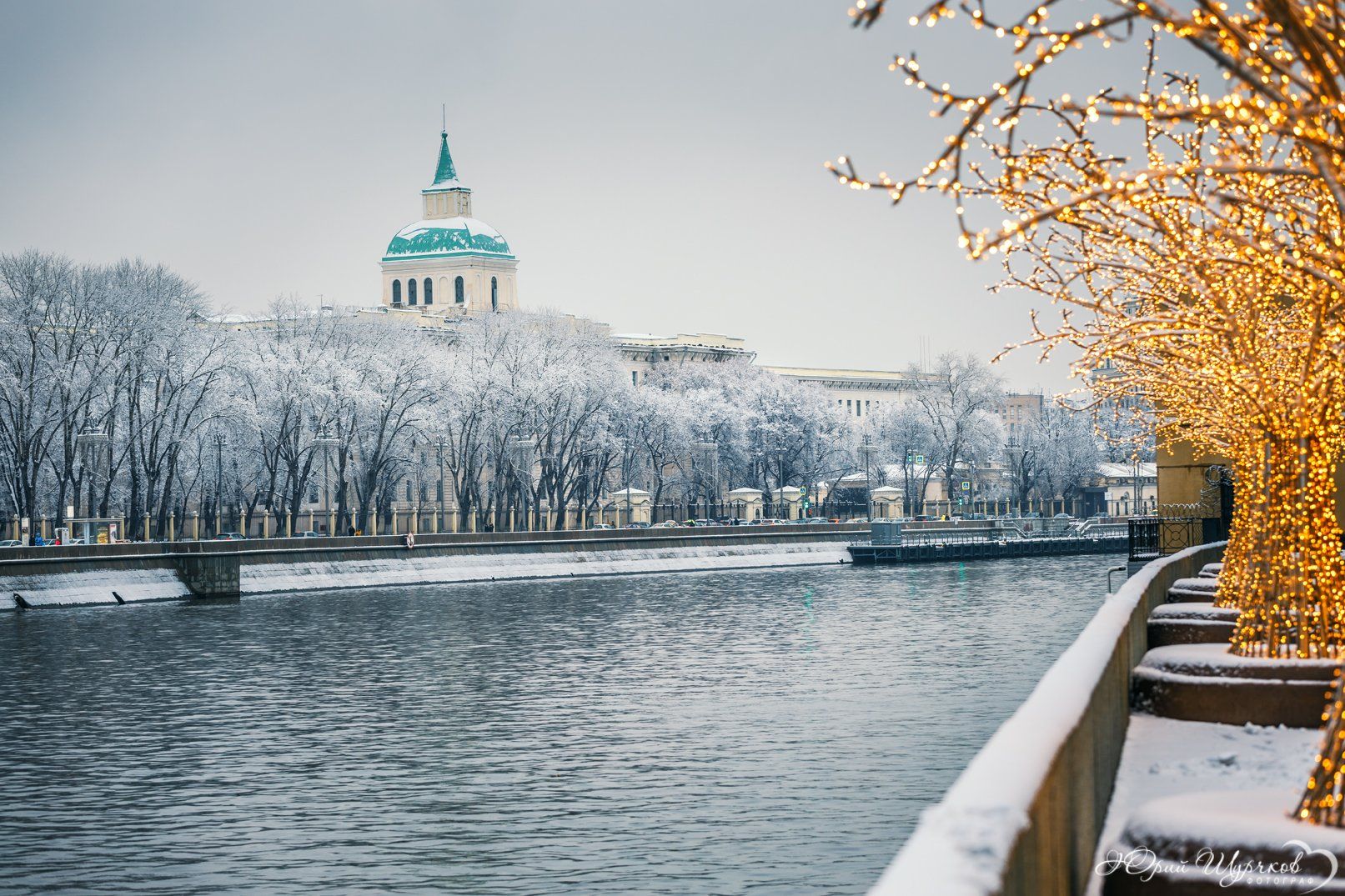 город; пейзаж; москва; река; снег; первый; , Юрий Шурчков