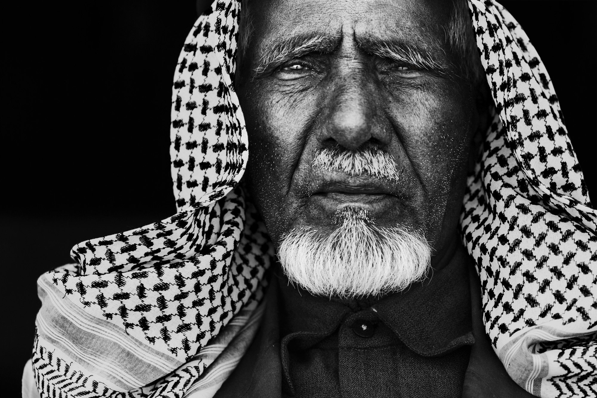saudi arabia, saudi, old man, portrait, bw, Zuhair AlTraifi