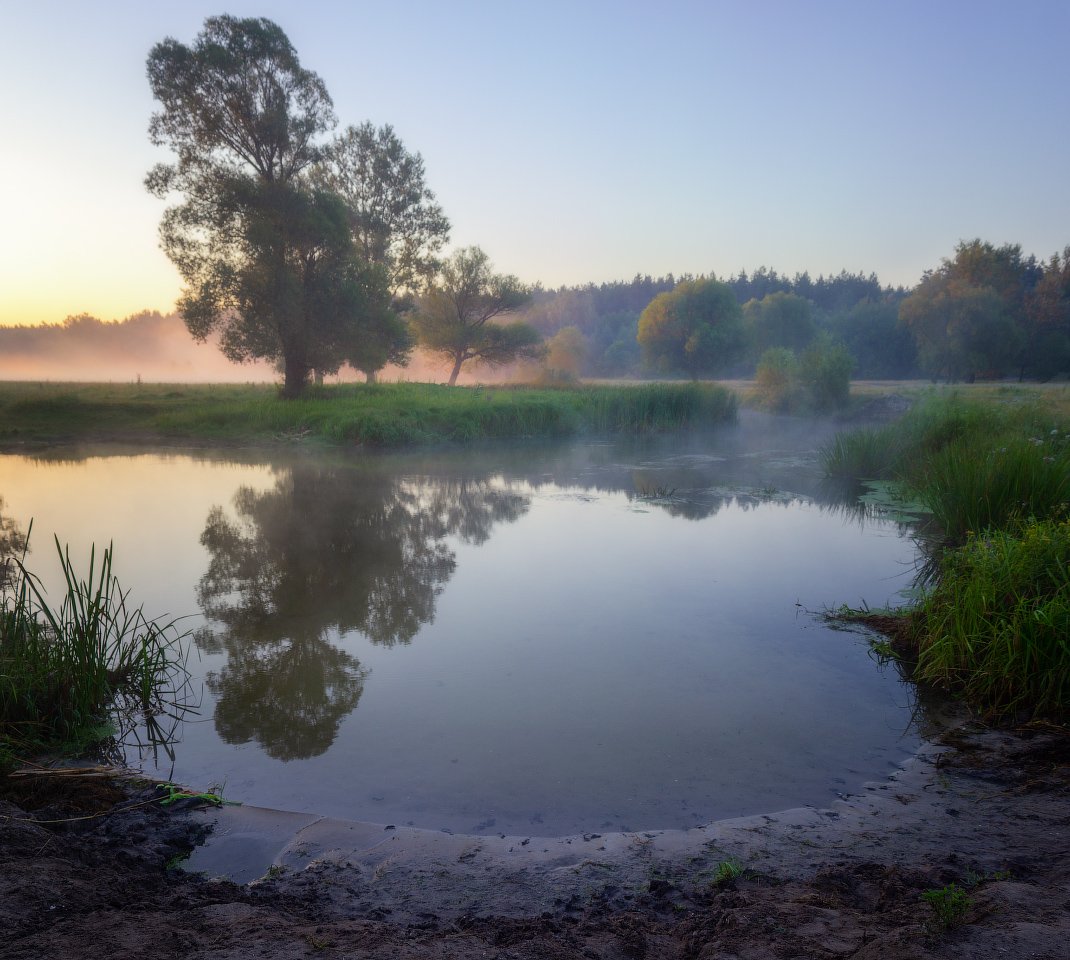 пейзаж, утро, туман, волчья, природа, река, landscape, morning, fog, nature, river, Виктор Тулбанов