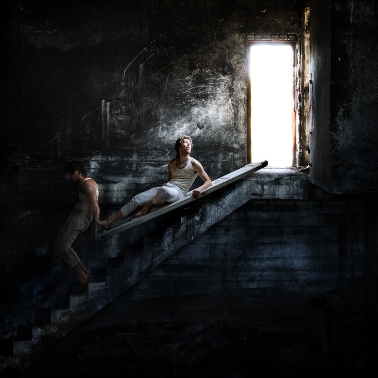 light, darkness, man, stairs, basement, door, color, human,, Rafał Kurs