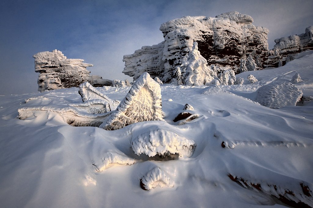 шерегеш, горная шория, гора мустаг, скалы верблюды, снег, холод, Валерий Пешков
