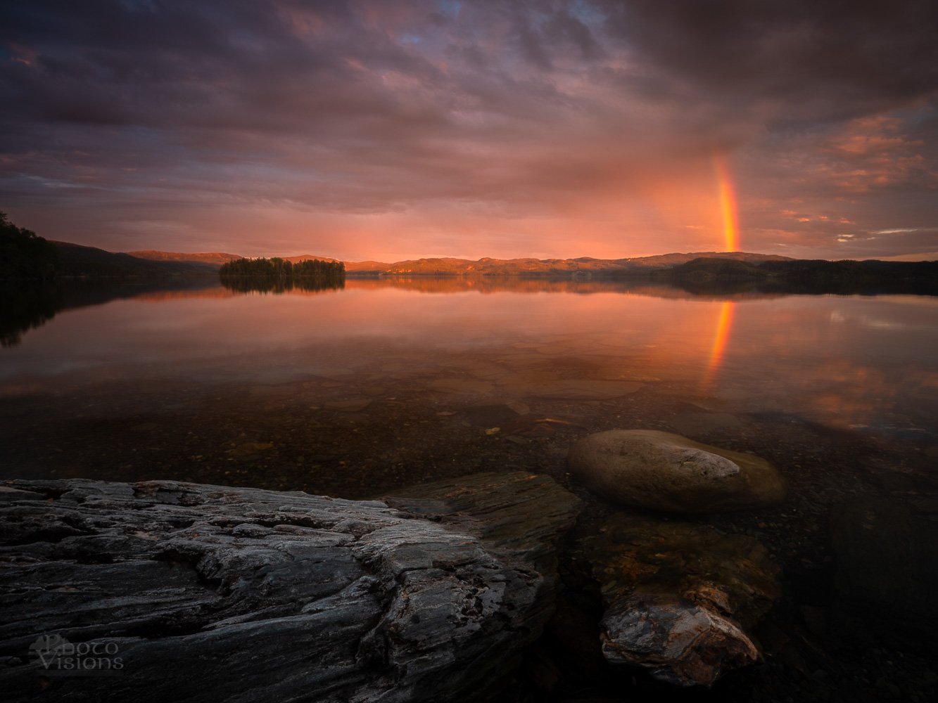 norway,norwegian,lake,sunset,rainbow,clouds,sky,reflections,mood,moody,, Adrian Szatewicz
