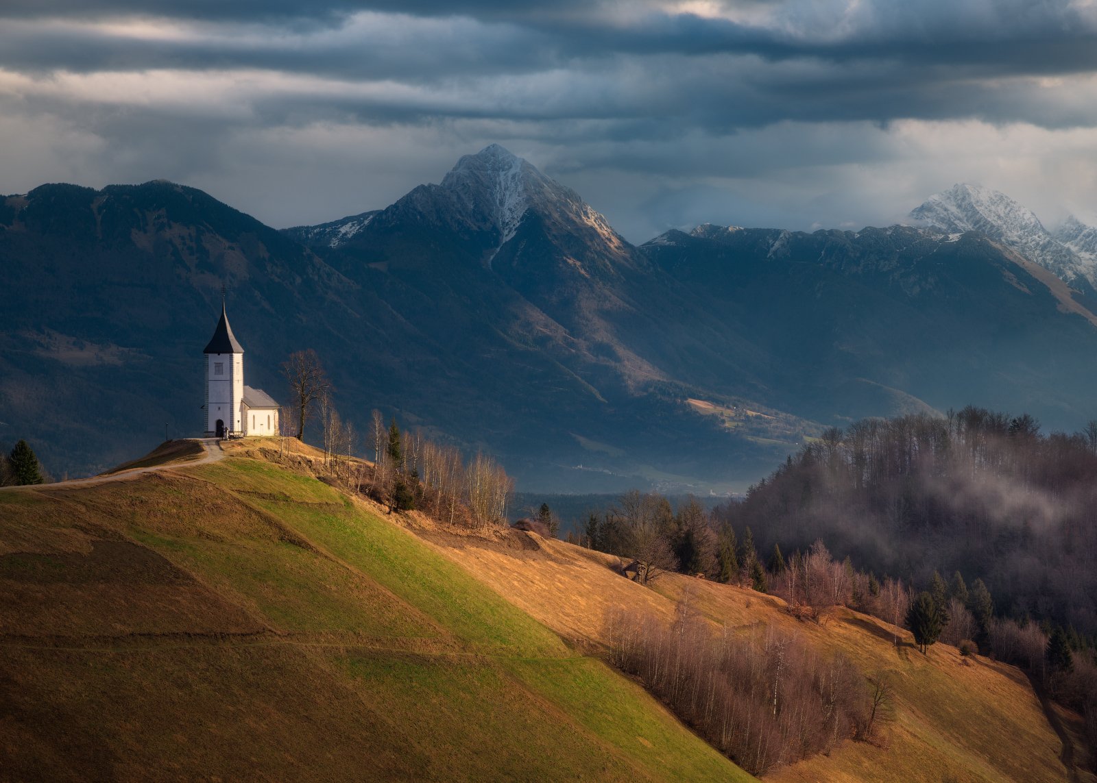 Словения, горы, веса, церковь, холмы, Cтанислав Малых