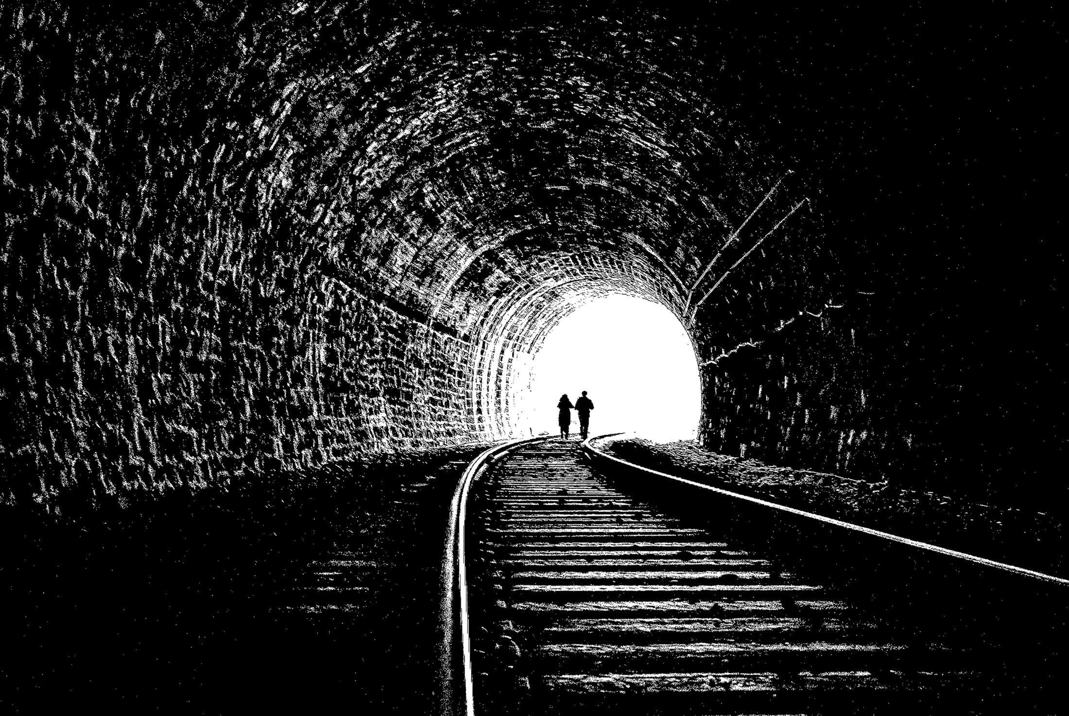 тоннель, люди, поезд, Владимир Штыриков