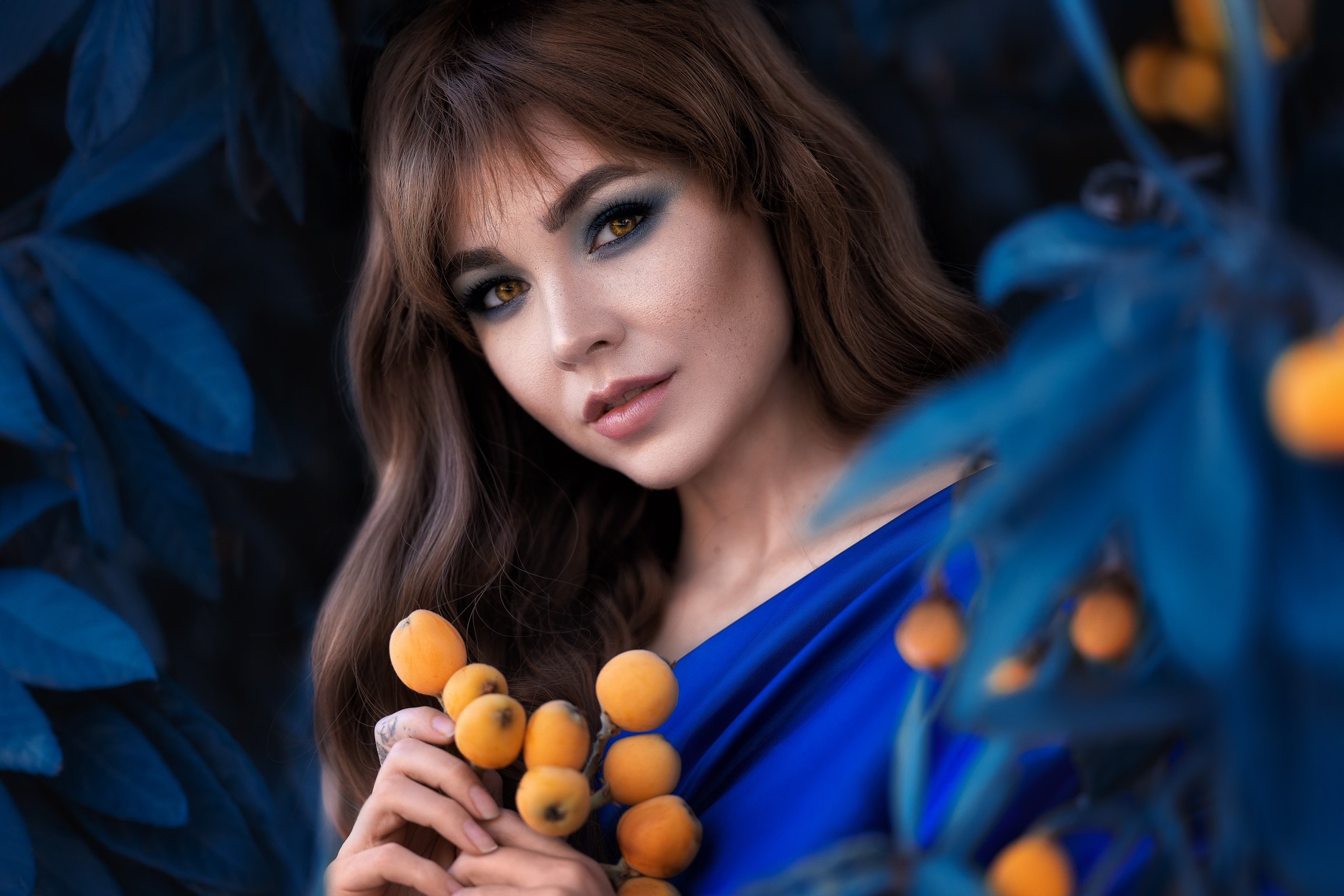 портрет девушка фентези синий цвет, Виктория Кузнецова