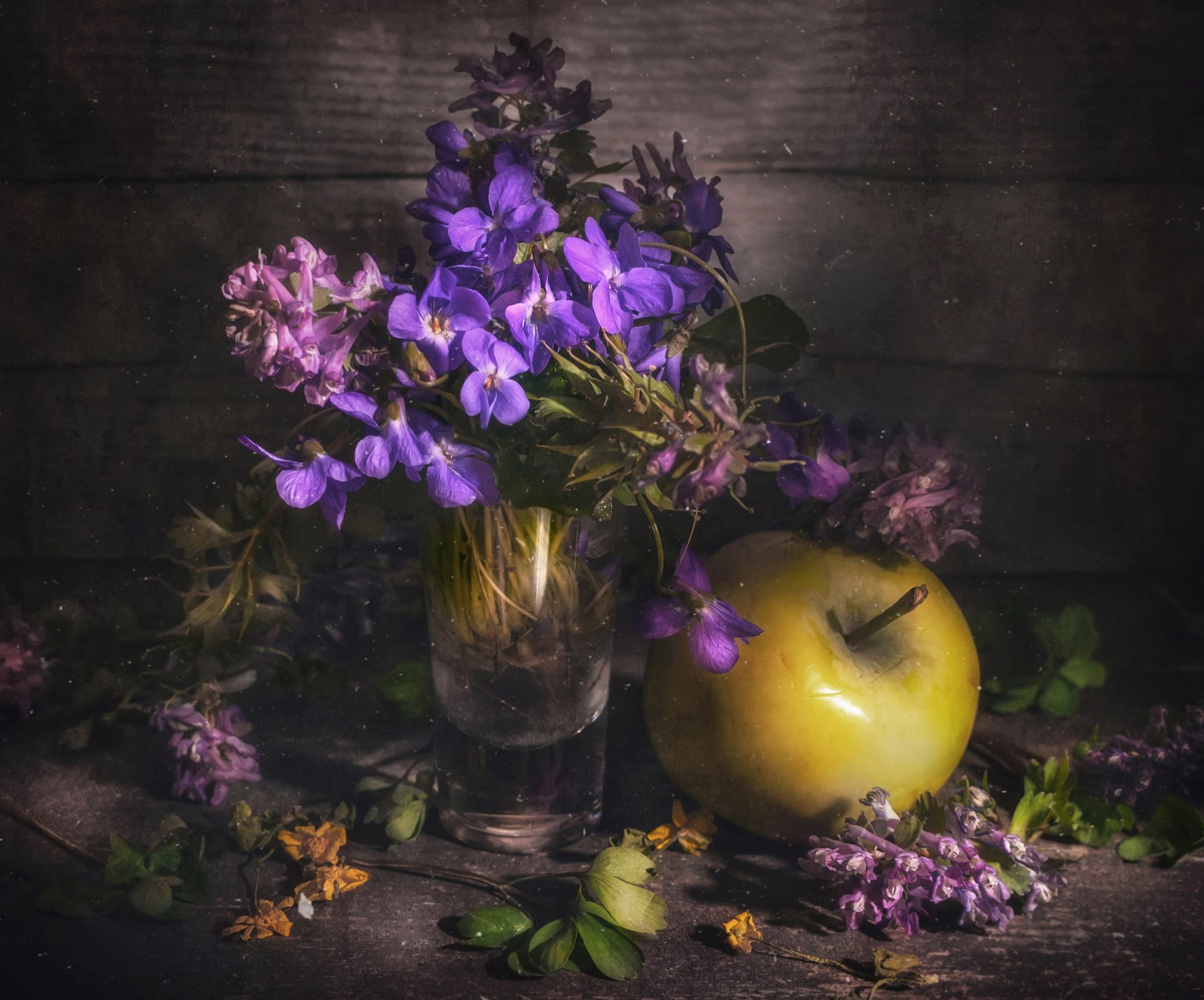 цветы,деревенский,фиолетовый,яблоко,сарай,пыль,стаканчик, Владимир Володин