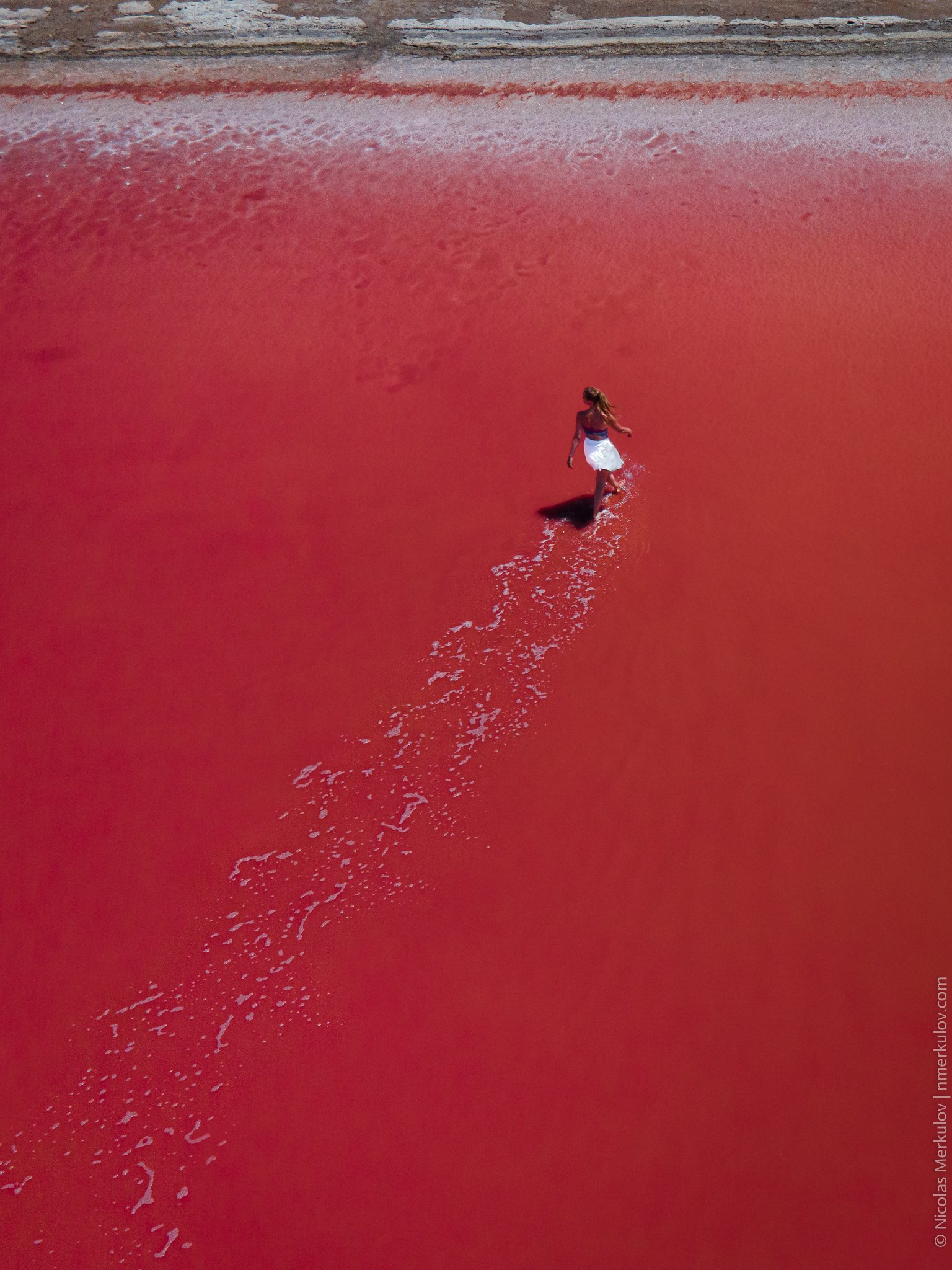 lake, red, red lake, dunaliella salina, landscape, people, woman, sunset, drone, drone photography, nmerkulov, nmerkulovphotography, Николай Меркулов