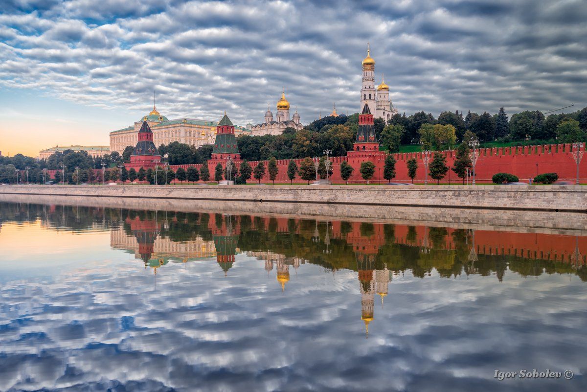 москва, кремль, облако, москва-река, отражение, Игорь Соболев