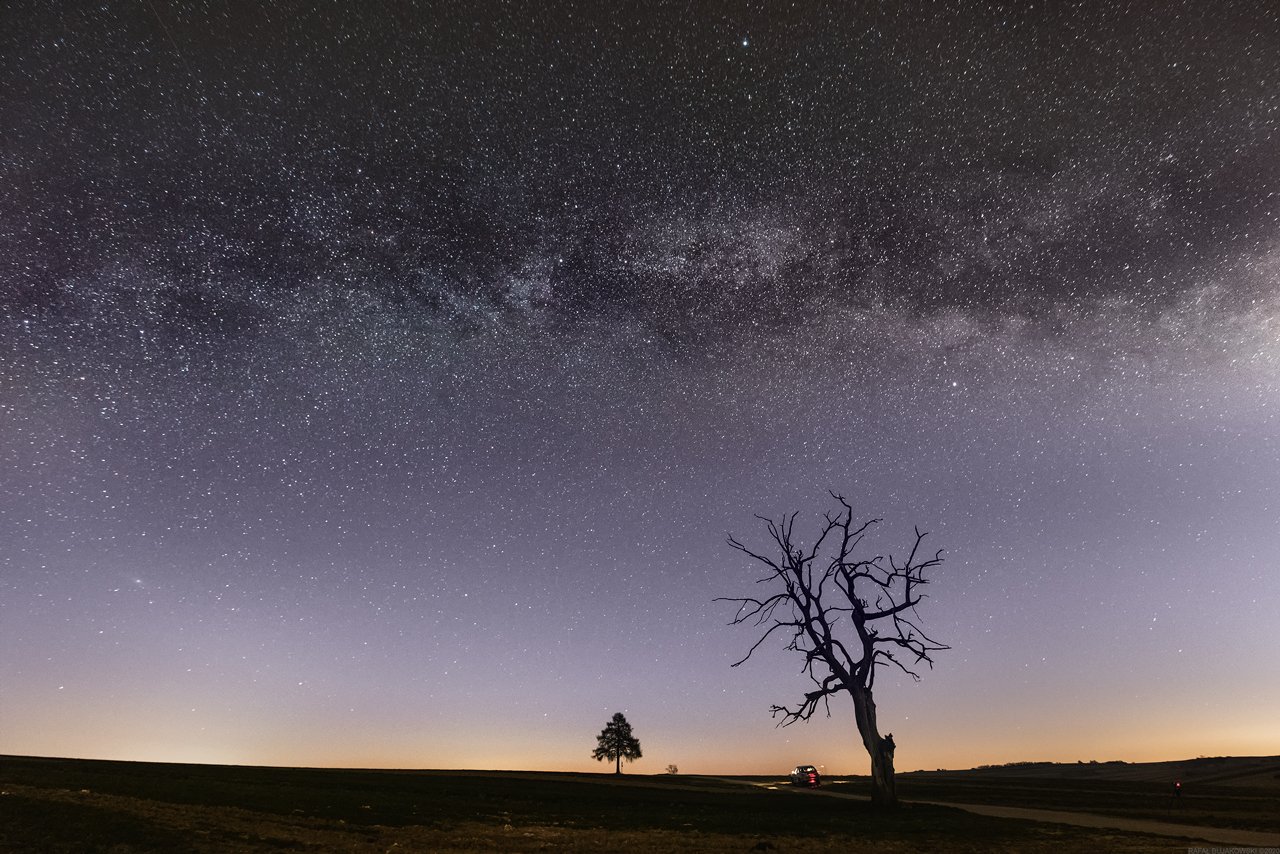 #landscape #panoramic #photo #nikon #poland #milkiway #sky #star #space #night #tree #galaxy, Rafał Bujakowski