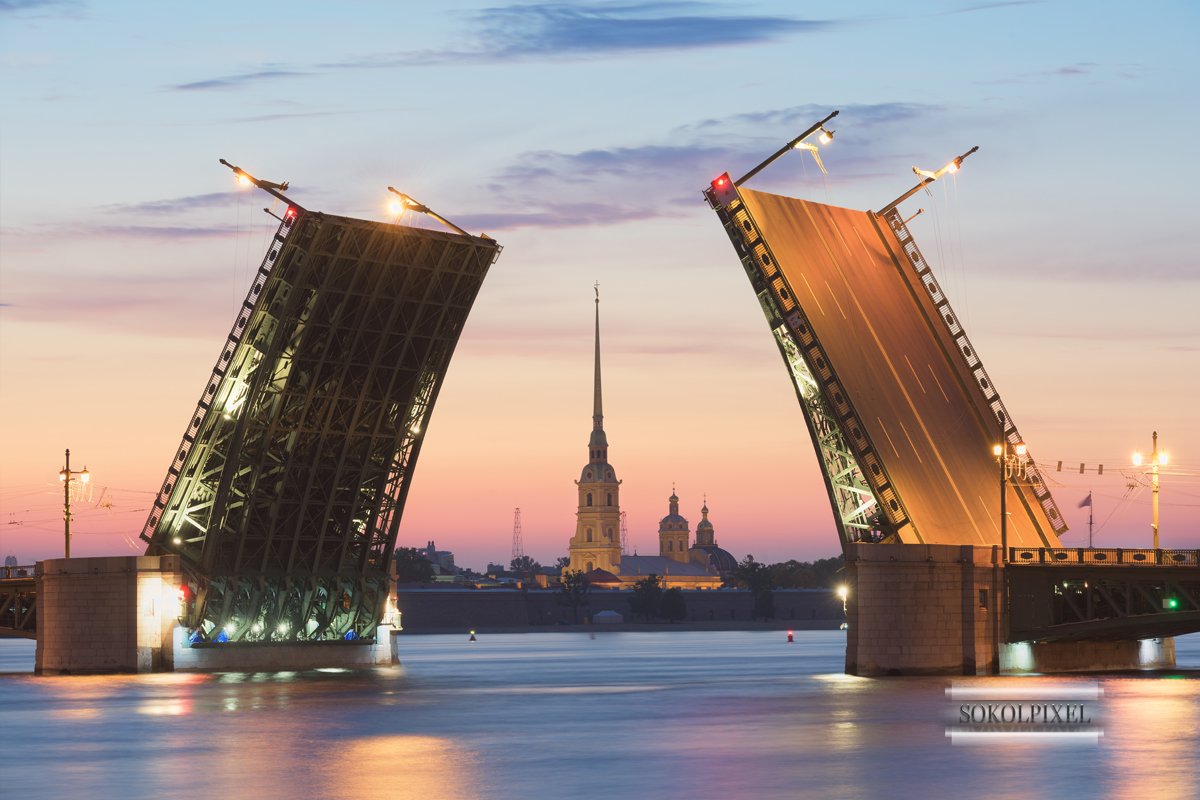 санкт-петербург,петропавловская крепость,белые ночи,разведение мостов, Андрей Cоколов