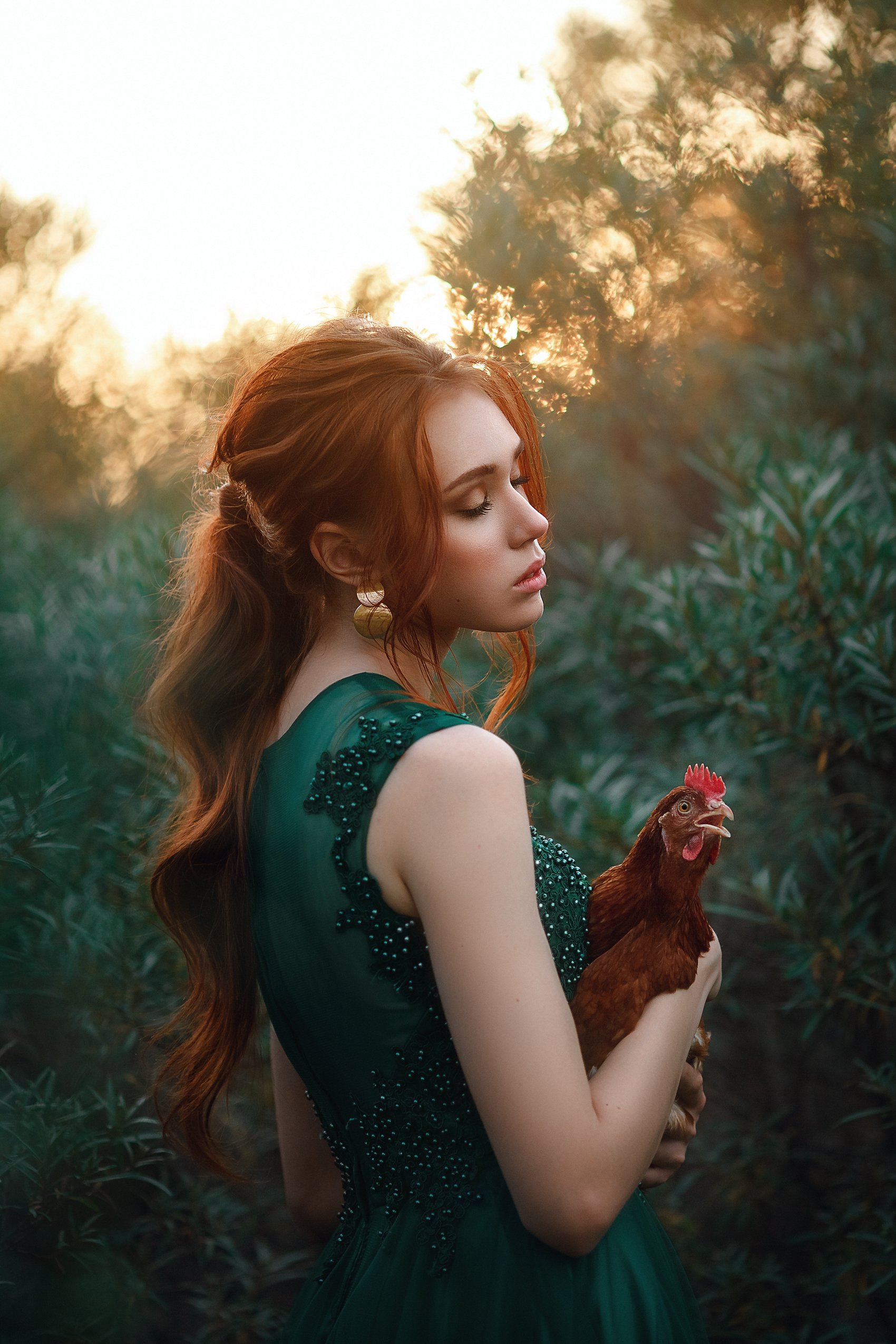 People  Animal  Poultry  Chicken - Bird  Bird  Outdoors  Portrait  Pets, Лера Васильчева