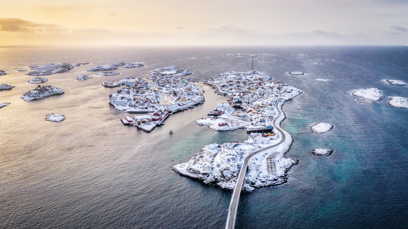 lofoten, norway, norvegian, islands, winter, drone, sunrise, Алексей Вымятнин